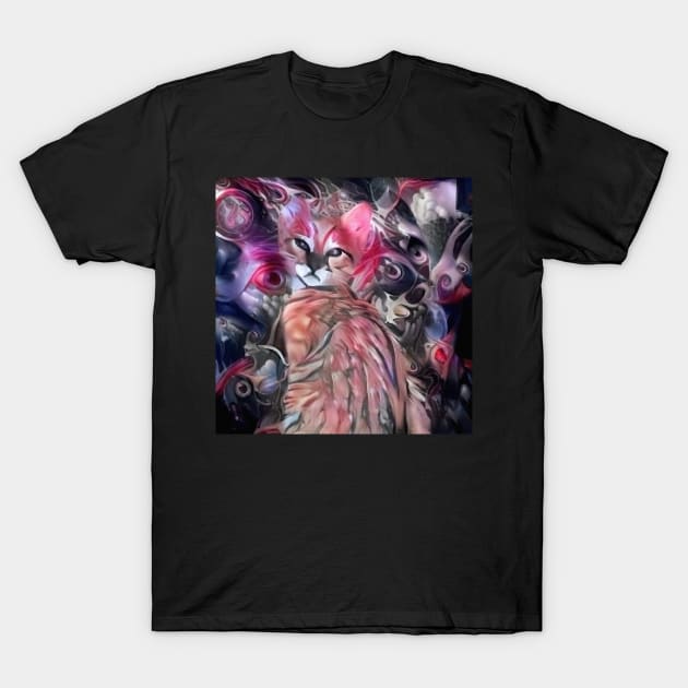 Abstract painting. Cute kitten T-Shirt by rolffimages